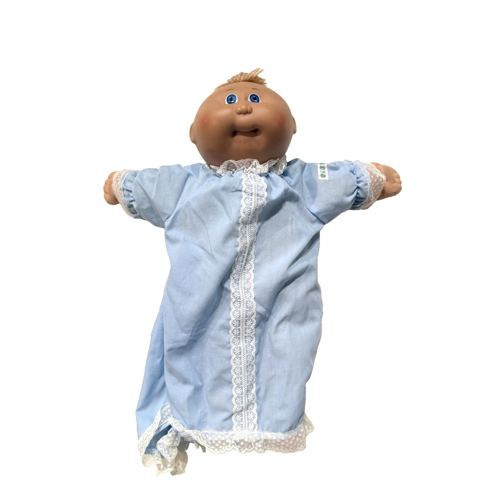 Vintage 80s Cabbage Patch Kids Doll Blue Eyes Gown Xavier Roberts